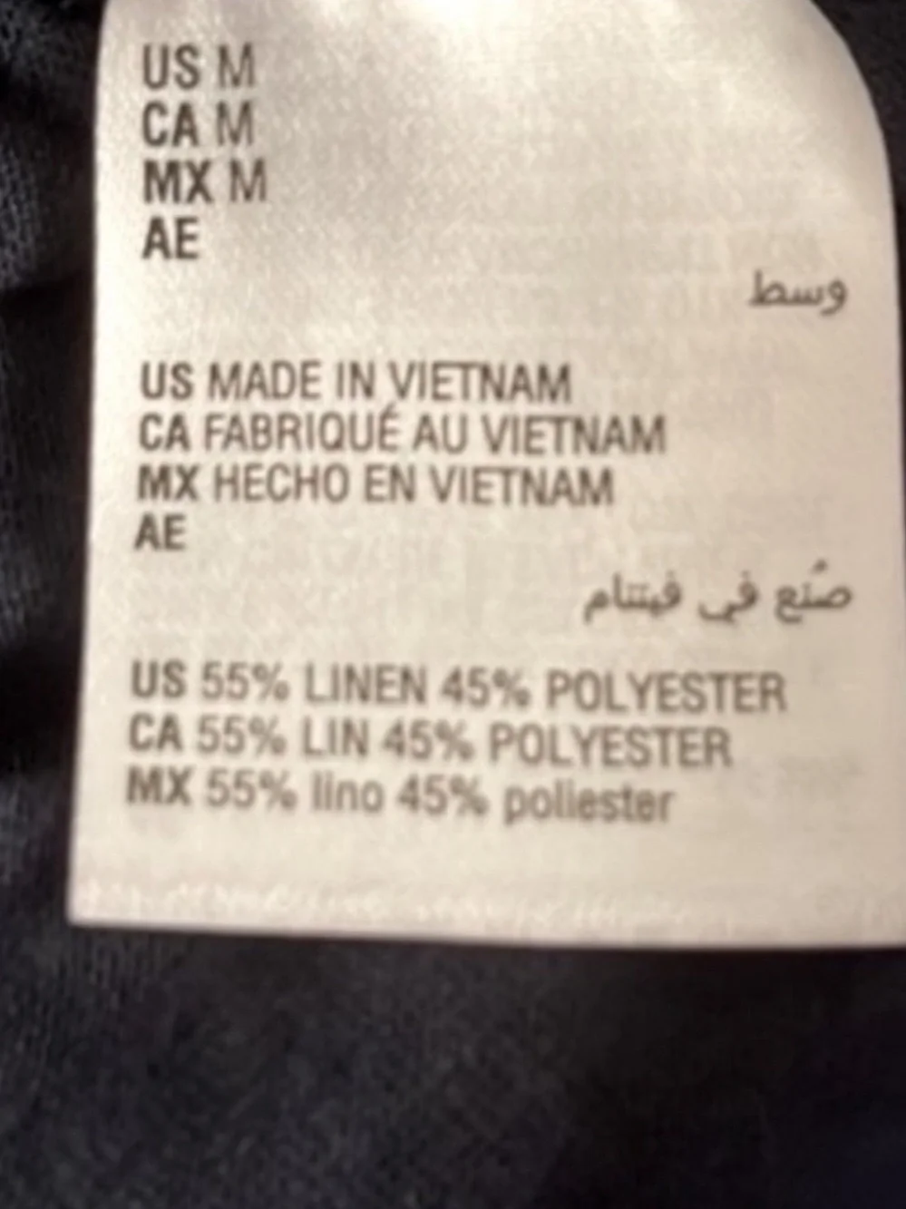 Michael Kors Short Sleeve Blouse Linen Blend Side Tie True Navy Blue Size M
